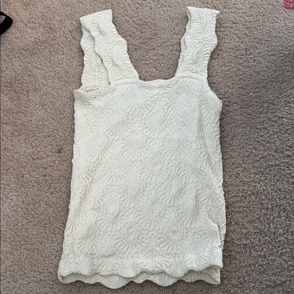 Textured Cream Sleeveless Top, Free People